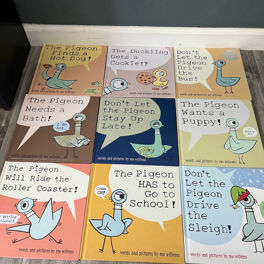 Set of hardcover pigeon books